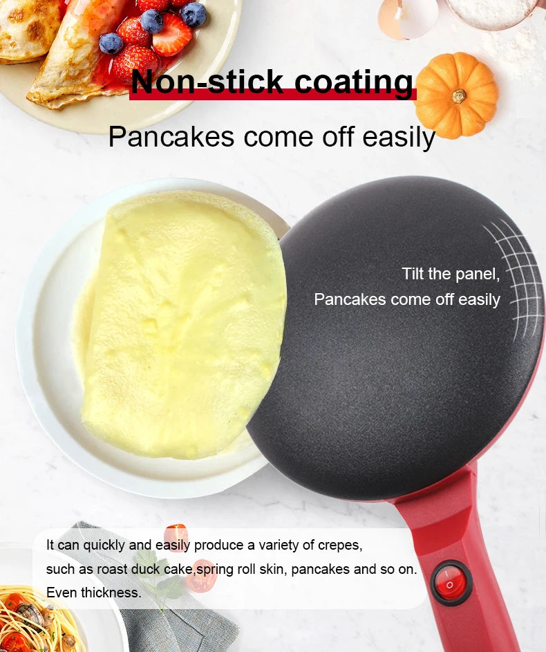 110V 220V Household Non-stick Pancake Machine Electric Crepe Baking Pan Instant Heating Spring roll Pastry Frying Grilling Plate