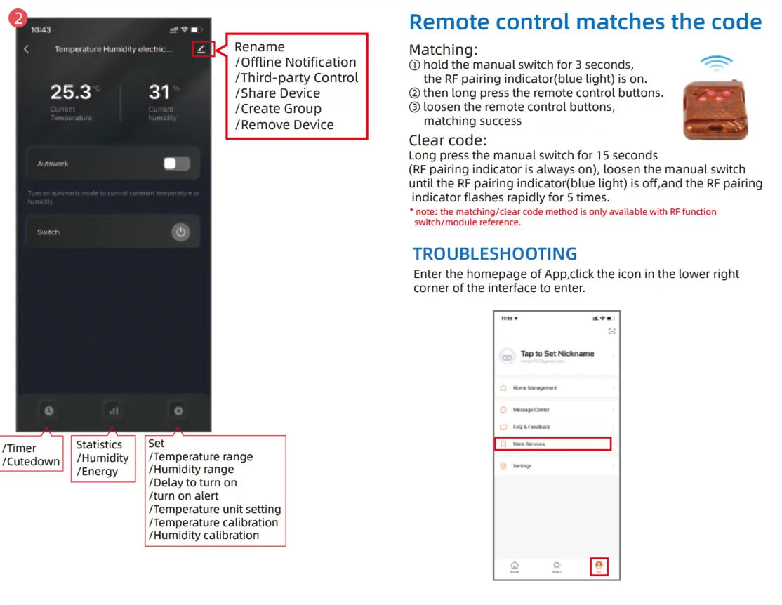 Tuya WiFi Switch 16A 3000W Wireless Control with Power Consumption Monitoring Temperature and Humidity Thermostat Alexa