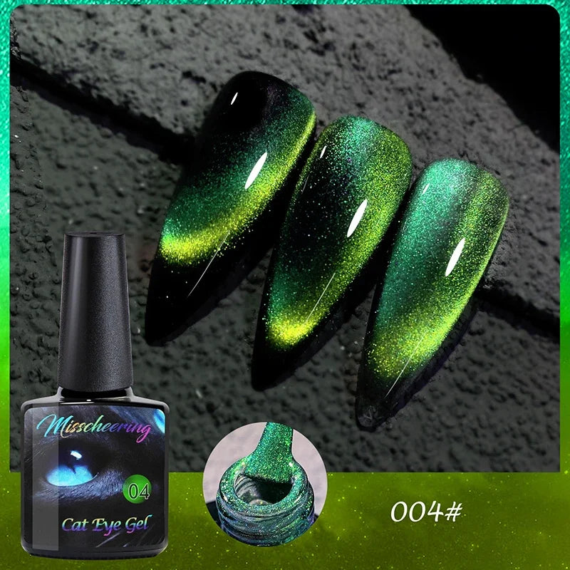 8ml 9D Rainbow Cat Eye Magnetic Nail Gel Phototherapy Adhesive Semi Permanent Nail Art Manicure Soak Off LED UV Gel