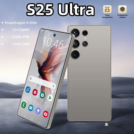 HOT 2025 new S25 Ultra original intelligent 5G dual card dual standby Android 14 system global version phones 8000mAh battery