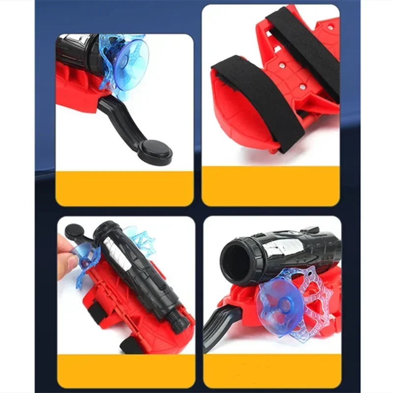 New Movie Cosplay Launcher Spider Silk Glove Web Shooters Recoverable Wristband Halloween Prop Toys For Children