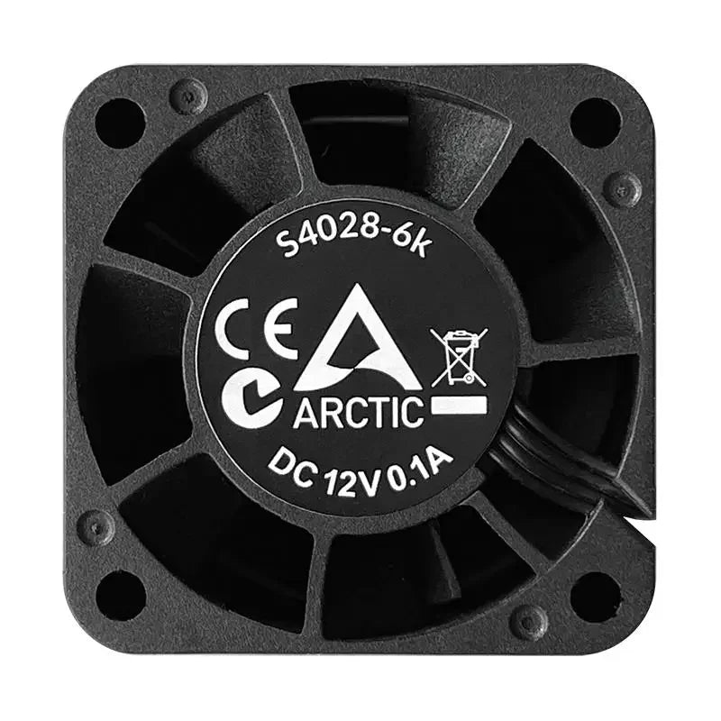 ARCTIC S4028 40x40x28mm Server Fan Double Ball Bearing 6000-15000 RPM 4-Pin 12V DC Black for Computer Hardware Cooling