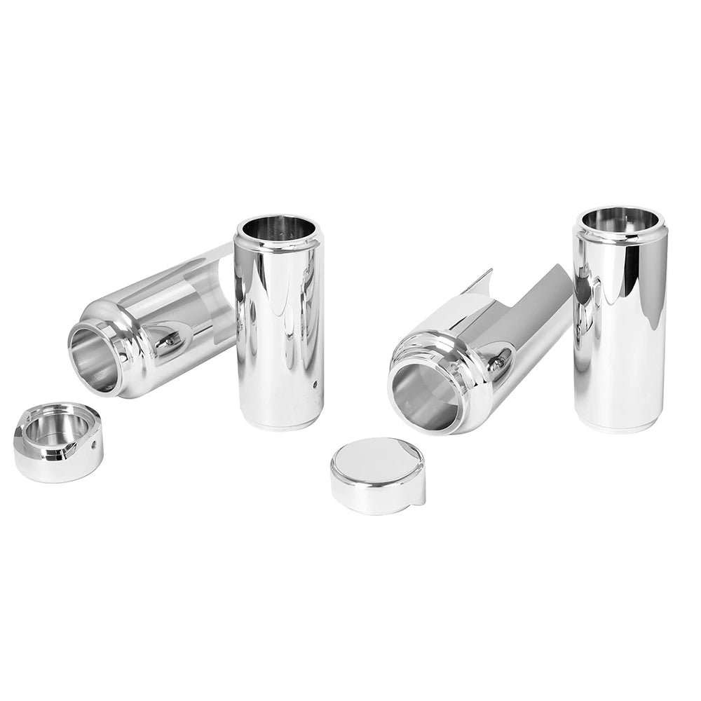 Black/ Chrome Motorcycle Front Upper Lower Fork Cover Tube Cap Set Aluminum For Harley Softail FXBR/S Breakout 107 114 2018-2022