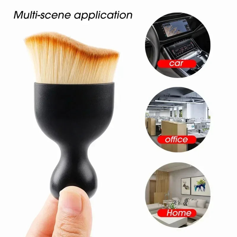 Car Vent Cleaning Soft Brush with Casing Car Interior Cleaning Tool Artificial Car Brush Crevice Dusting Detailing