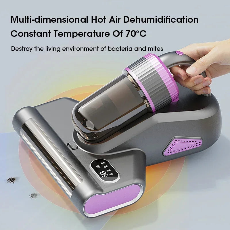 Portable 15Kpa Mite Remover Wireless Handheld Home Ultraviolet Sterilization Powerful Suction Vacuum Cleaner for Sofa Mattresses