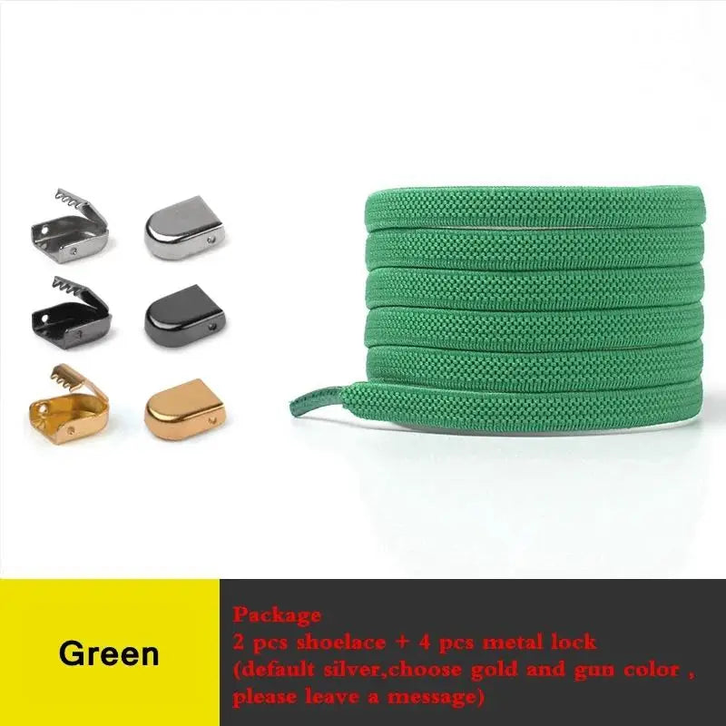 Elastic Flat Shoelaces No Tie Shoe Laces Outdoor Leisure Sneakers Quick Safety Flat Shoe Lace Kids and Adult Unisex Lazy Laces