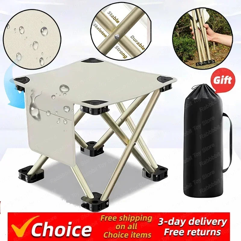 Baimu Toys Outdoor Folding Stool Portable Fishing Chair Portable Folding Chair Camping Chair Stool Picnic Stool Small Bench