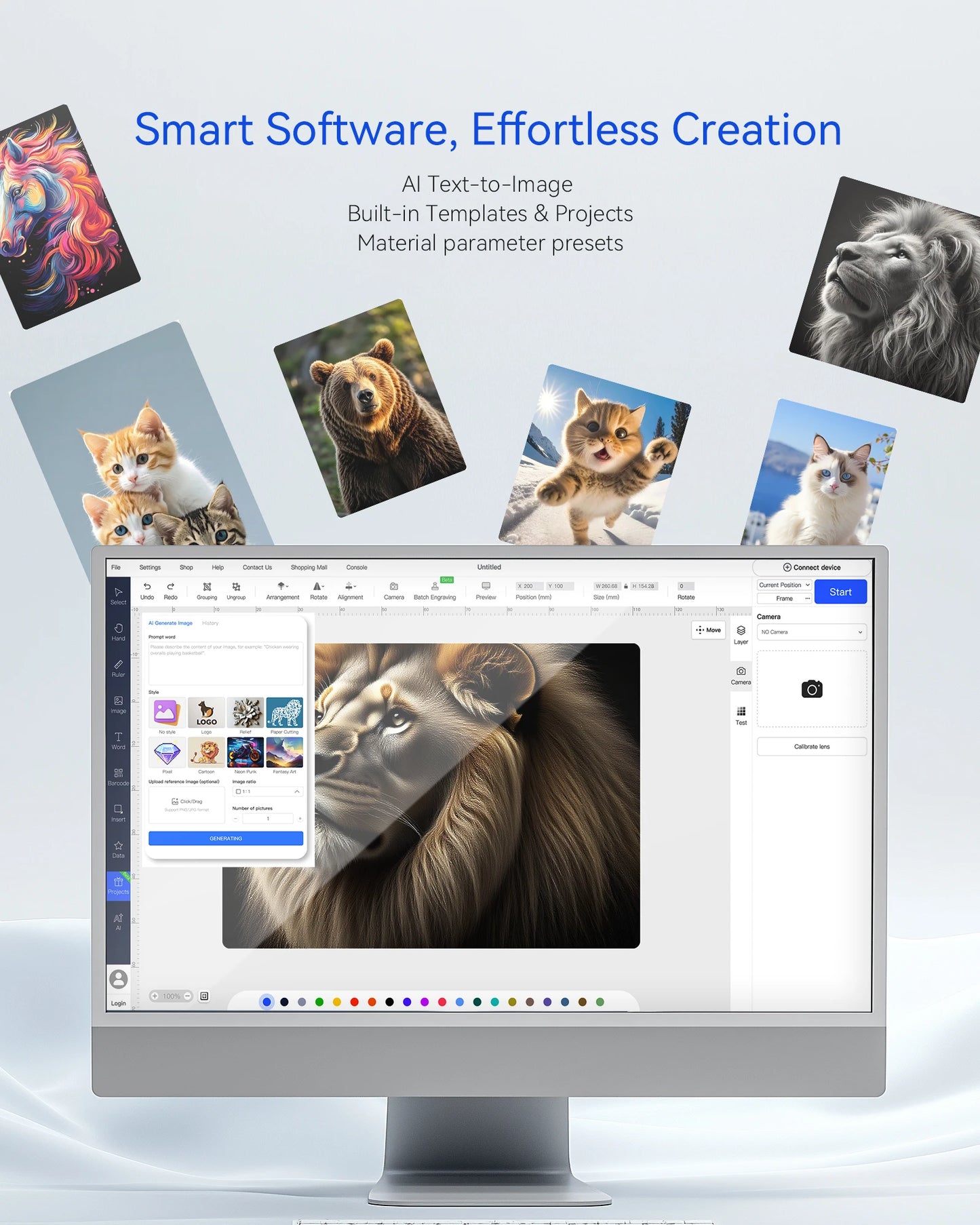 ATOMSTACK Swift 7W Portable Laser Engraver DIY Laser Cut Engraving Machine Engrave Logo Wood Painted Acrylic Glass Leather