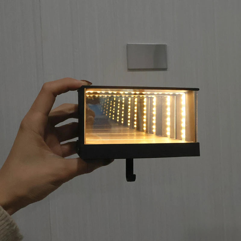LED Light Featured Key Rack for Garage; Infinity Mirror Design; Ideal for Car Lovers; Simplifies Entry Point; Contains 1PC.
