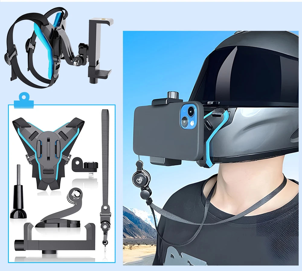 Motorcycle Helmet Phone Stand Mount Holder For GoPro Hero Insta360 Action Sports Camera Holder Motorcycle Camera Accessories