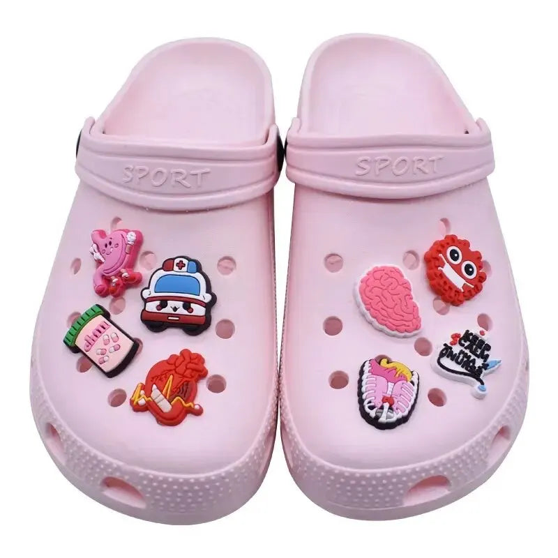 27pcs Medical Series Shoe Charms Set For Clogs Bogg Bag Bubble Slides Sandals, PVC Shoe Decorations Beach Bag Accessories