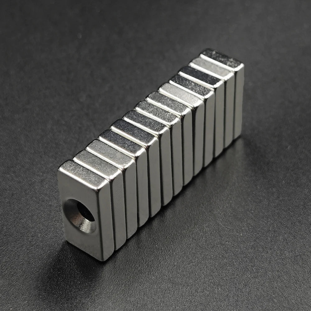 1/5/10/20/200Pcs N35 Rechthoekige Magneet F 20X10X4 Mm gat 4 Mm Super Sterke Neodymium Magneet 20*10*4 Mm Ndfeb Magneet 20X10X4