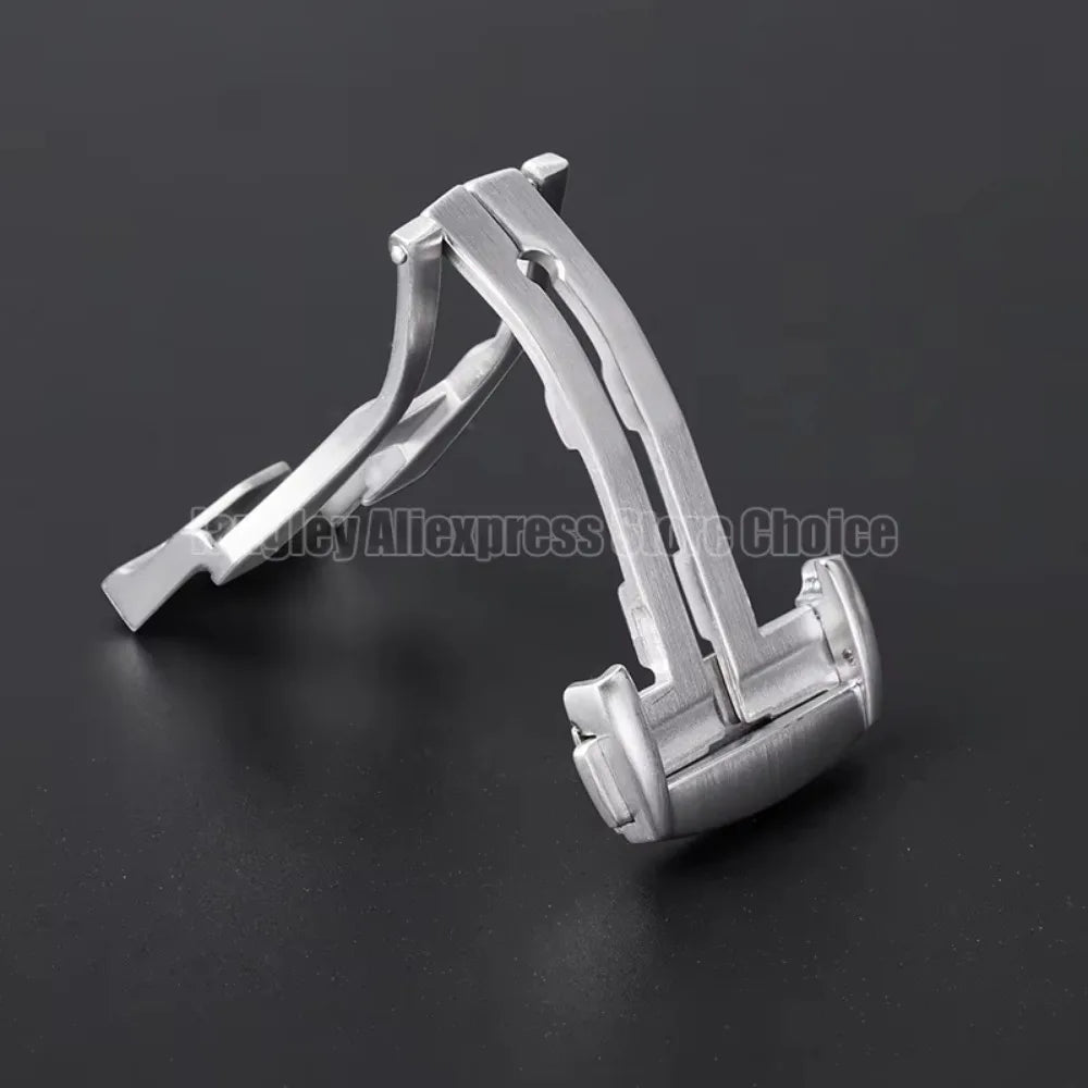 20mm Stainless Steel Watch Buckle for Omega Leather Rubber Watch Band Silver Matte/Polished Deployment Clasp Button Accessories
