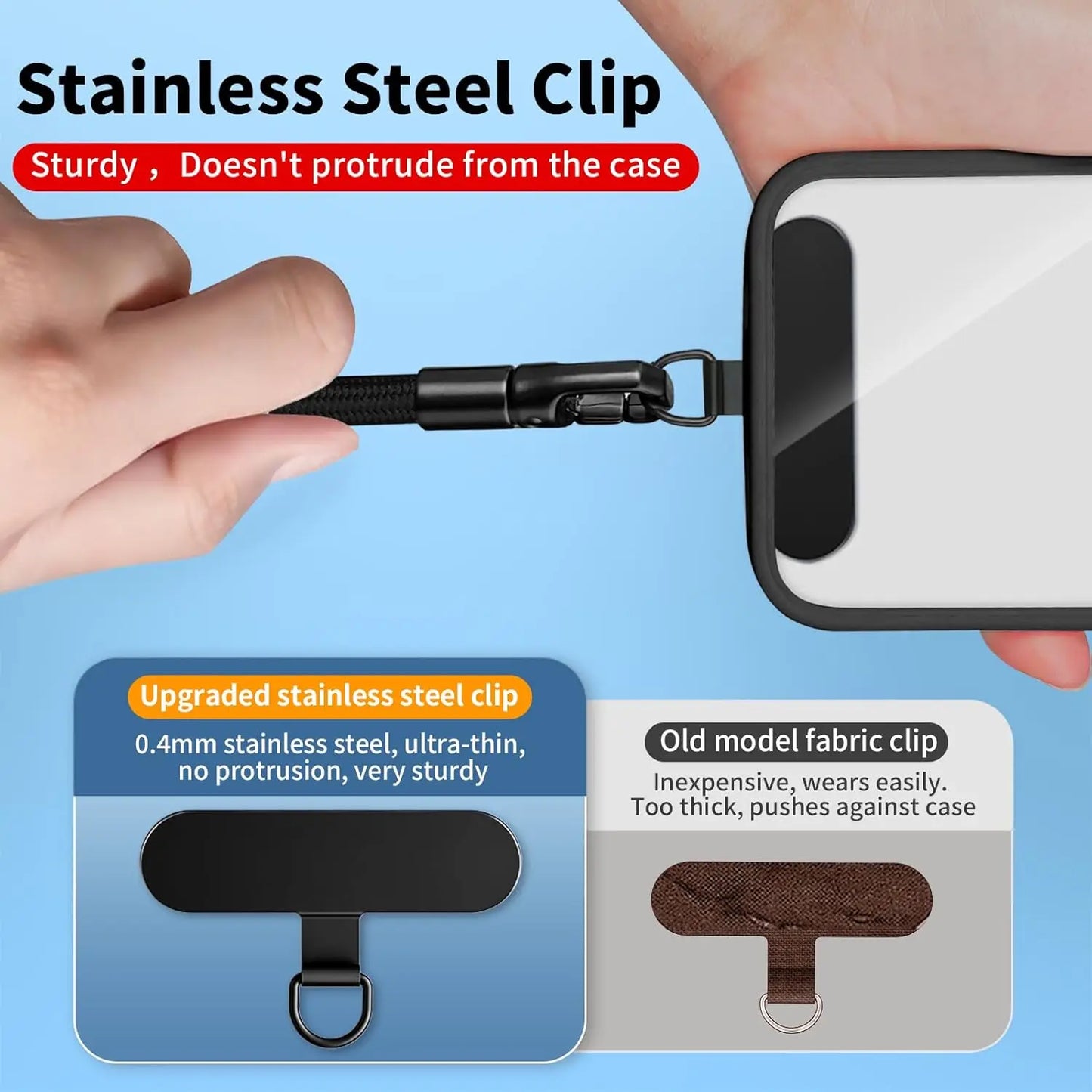 Universal Adjustable Mobile Phone Lanyard Short Wrist Strap with Self-locking Anti-drop Design Durable Polyester Phone Strap