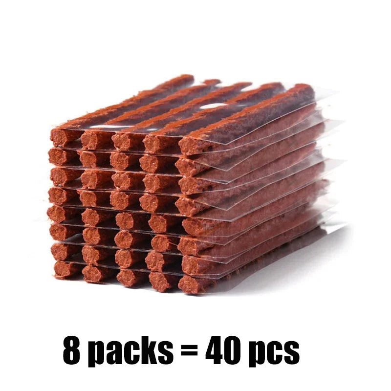 Tire Repair Kit Tools with Rubber Strips Car Truck Motorcycle Tire Repair Plug Into The Hole Tubeless Tyre Puncture Repair Set