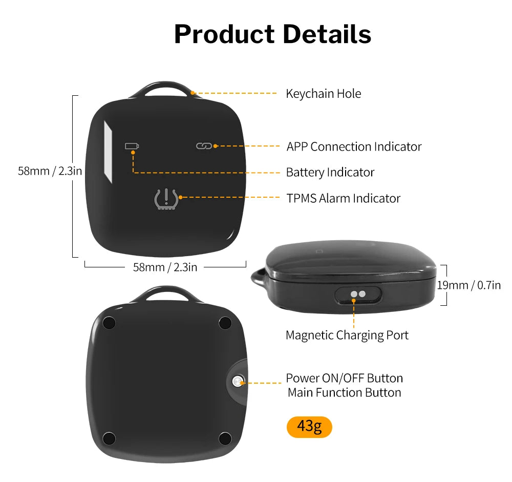 Deelife Car TPMS for Android iOS Tire Pressure Monitoring Control System 4-5 Wheel Tyre Sensor Bluetooth-compatible BLE TMPS