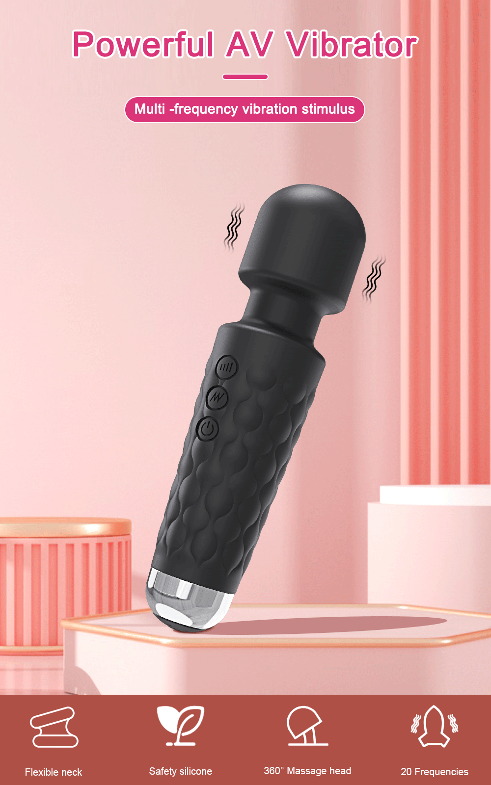 20 Speeds Vibrator Sex Toys for Woman Dildo Magic Wand Anal Clitoris Stimulator Wireless Vibrator Female Masturbator Sexy Toys