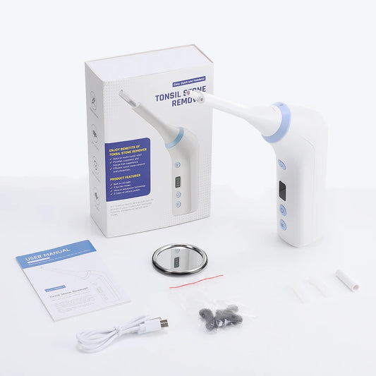 Portable Electric Tonsil Stone Remover Oral Irrigator with LED Light Oral Fresh Care for Tonsil Stones Removal Oral Care Tool