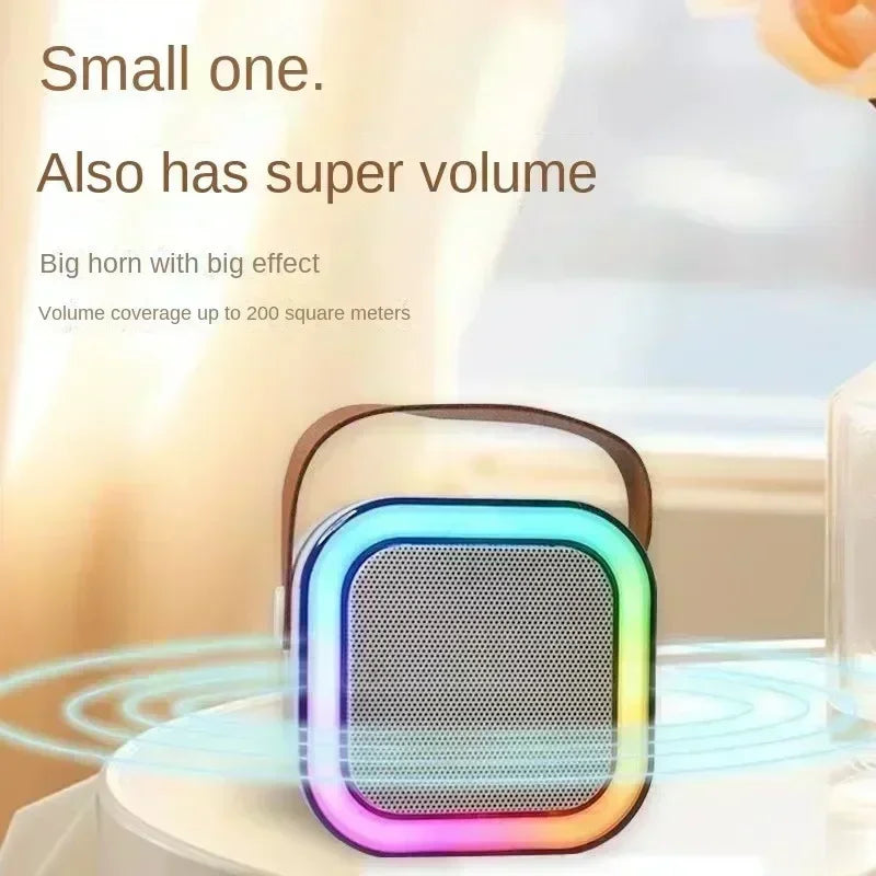 Bluetooth K12 Karaoke Machine Portable 5.3 PA Speaker System with 1-2 Wireless Microphones Home Family Singing Children's Gifts