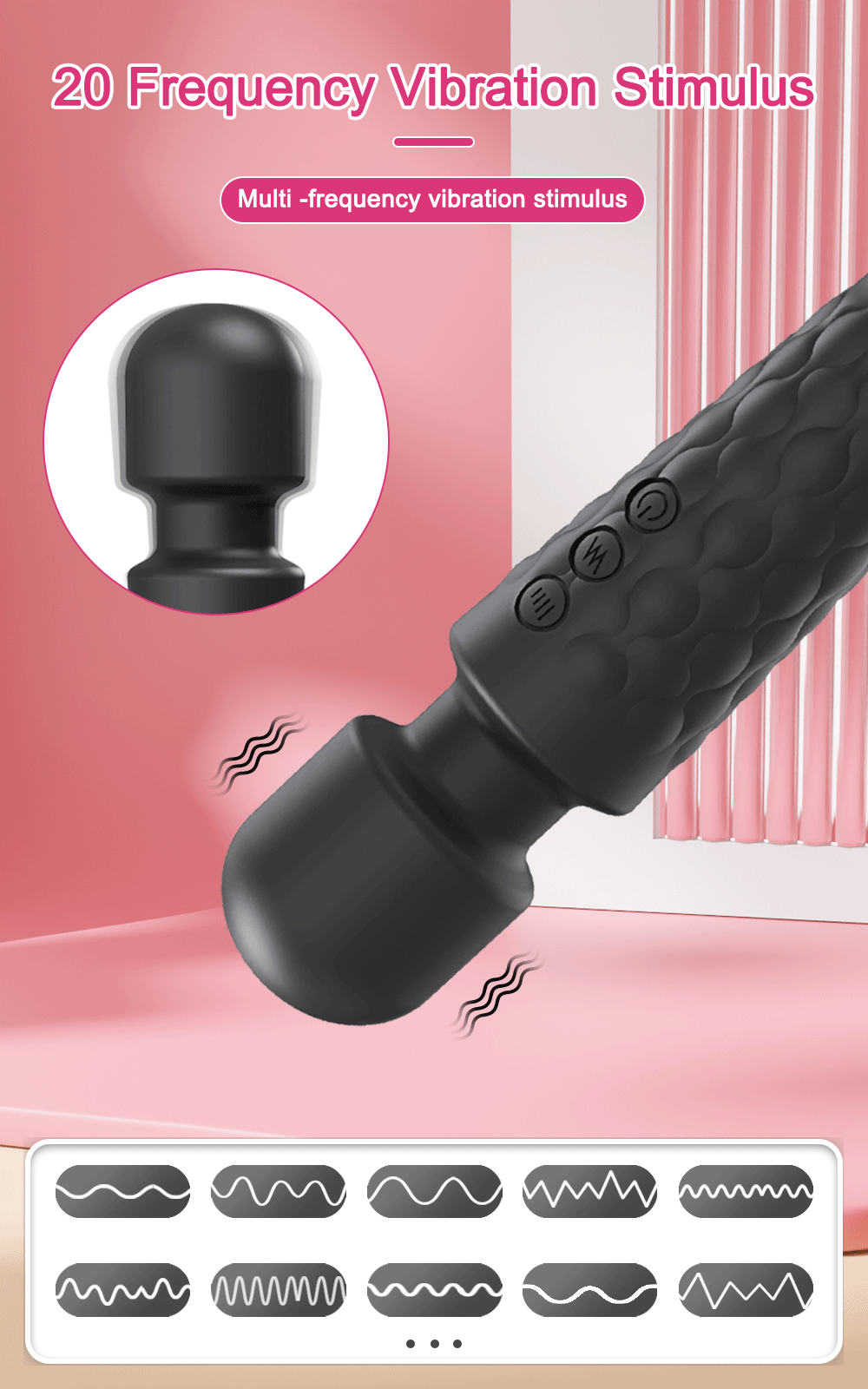 20 Speeds Vibrator Sex Toys for Woman Dildo Magic Wand Anal Clitoris Stimulator Wireless Vibrator Female Masturbator Sexy Toys