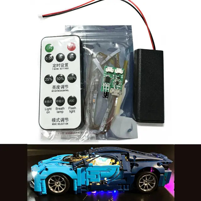 RC Led Light For Technical Car Building Blocks 1:14 Super Speed Racing Sports Vehicle Bricks DIY Lamp Toys (NOT INCLUDE CAR)