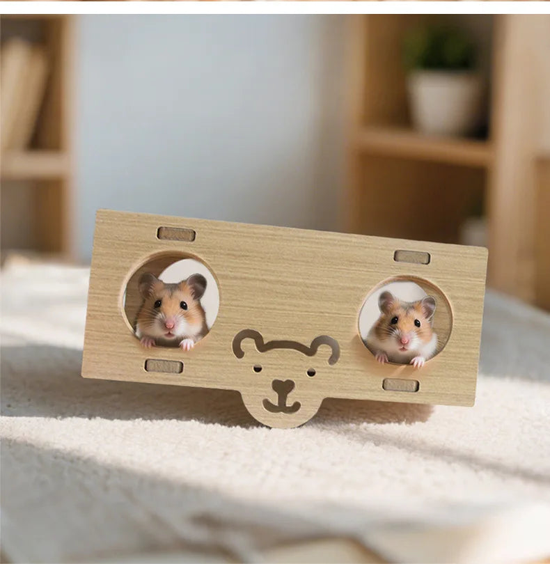 Hamster Squirrel Solid Wood Avoidance House Hedgehog Wooden House Golden Bear Nest Dutch Pig Dormitory Rutin Chicken Large House