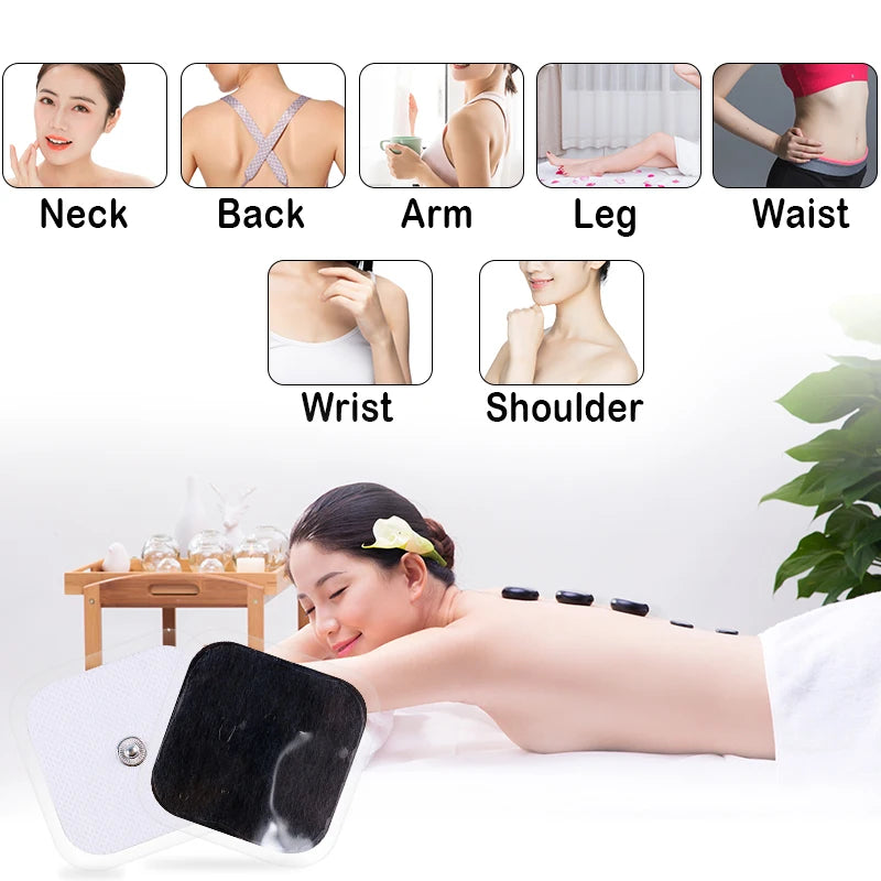 100/50PCS Electrode Pads Gel Patch For TENS Pulse Physiotherapy Massager Slimming Nerve EMS Muscle Stimulator Electrode Stickers