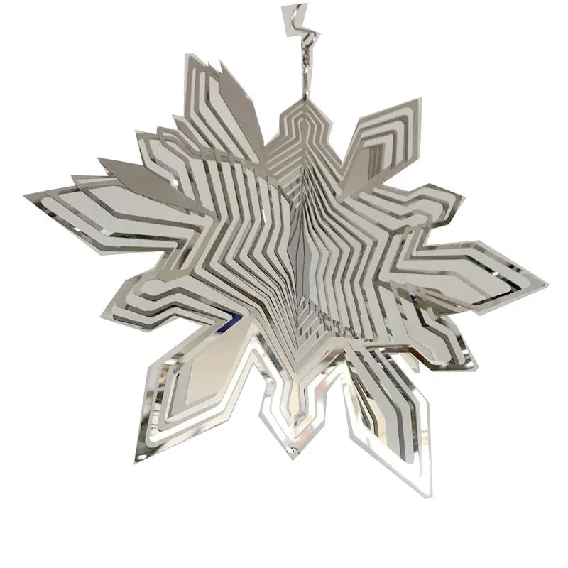 3D Wind Spinner Chime Heart Square Drop Shape Stainless Steel Rotating WindChime For Both Outdoor Garden And Indoor