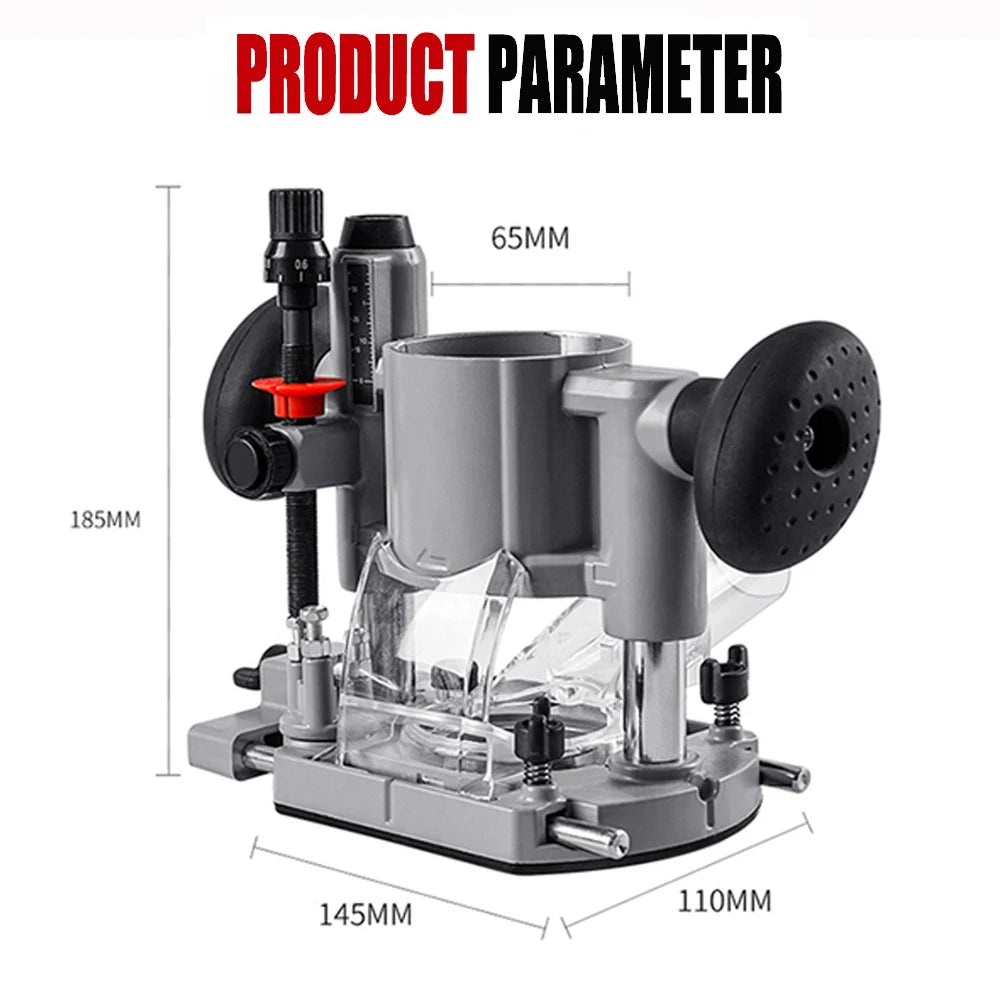 Compact Plunge Router Base Trimming Grooves Opening Carving Rack Aluminum Electric Router Bracket Milling Trimming Machine Base