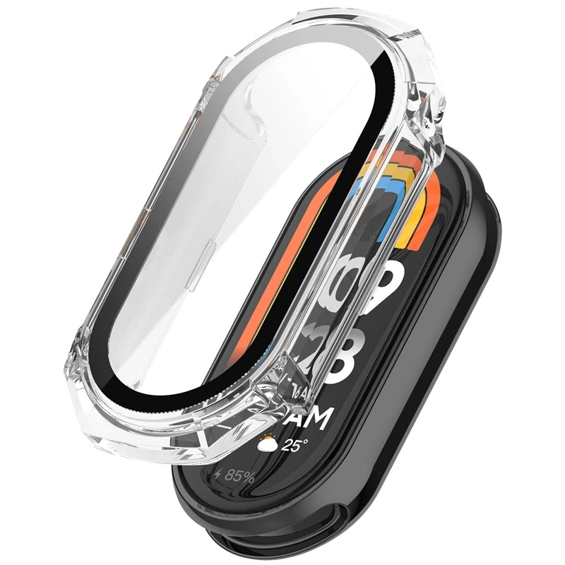 Case+Glass For Xiaomi Mi Band 9 Anti-scratch Protective Cover All-around PC Screen Protector Bumper for Mi Band 9 Cover Shell