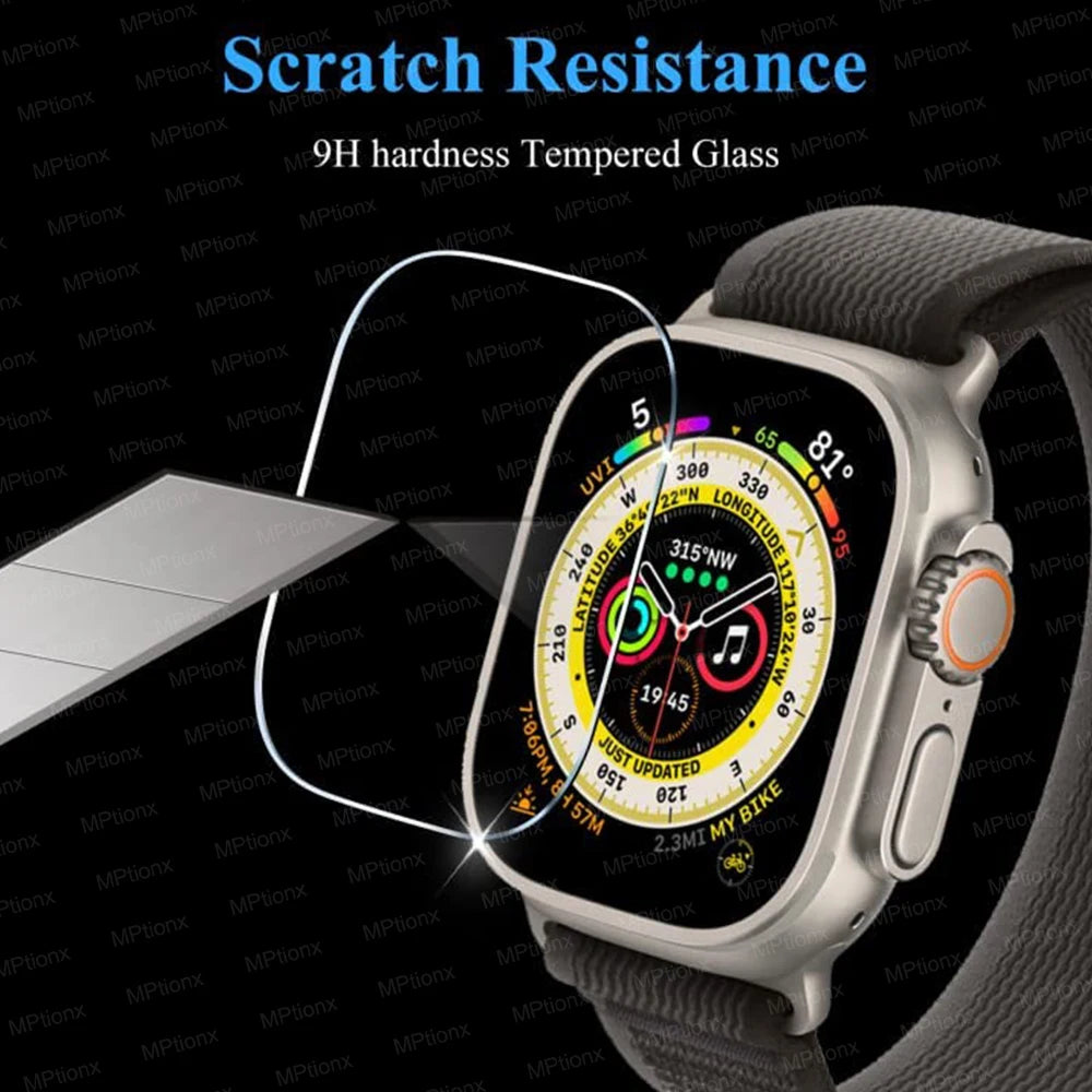 Tempered Glass for Apple Watch Ultra 49mm Screen Protector Anti-Scratch for Apple Watch Series Ultra 49mm Smartwatch