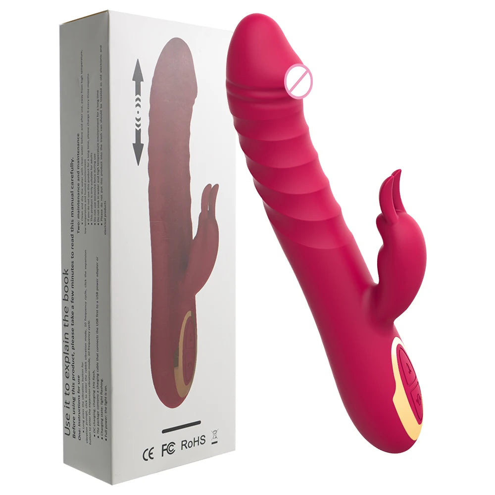 Beginner G-Spot Vibrator Thrusting Dildo Clitoris Stimulator 10 Vibration Female Masturbator Sex Toys for Couple Pleasure