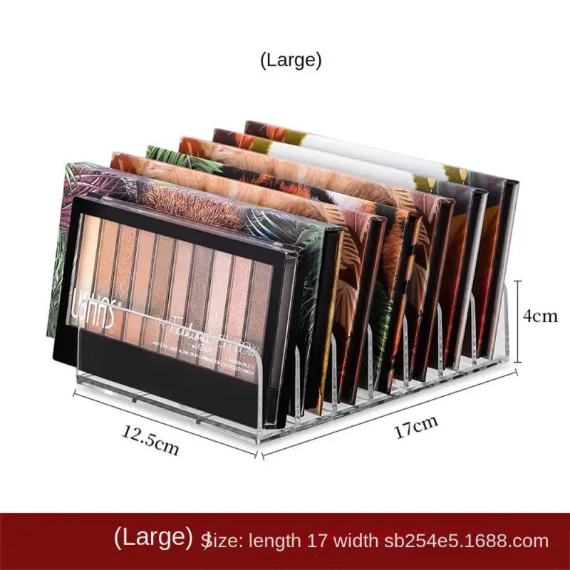 1~5PCS 7 Grids Acrylic Compact Eyeshadow Palette Organizer Display Tray Storage Box Cosmetics Rack Makeup Tools Holder Drawer