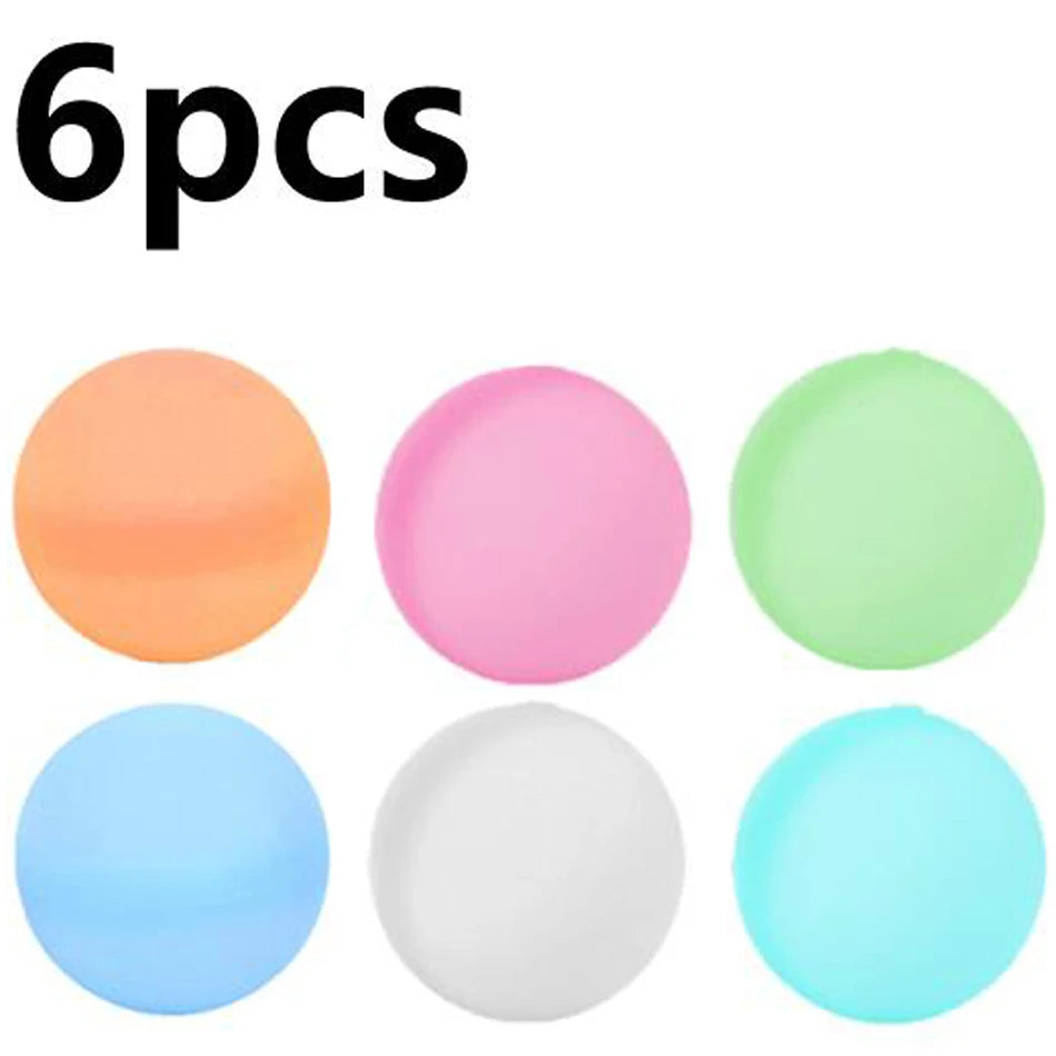 1-60P New Reusable Water Balloons Refillable Water Balloon Quick Fill Self Sealing Water Bomb Splash Balls  Swimming Pool