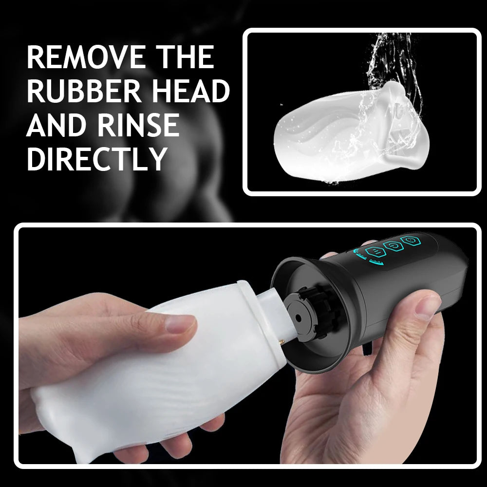 Automatic Rotating Vibrating Male Masturbator Penis Massage Vibrator Real Oral Sex Glans Delay Trainer Masturbation Toys for Men
