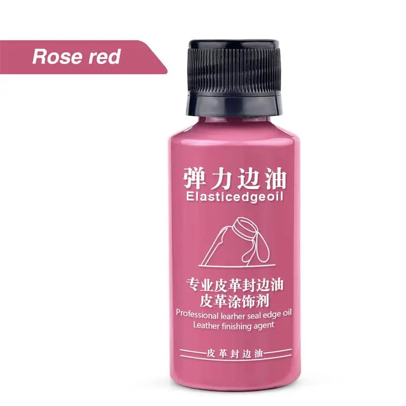 30ml Stretch Matte Elastic Edge Sealing Oil Leather Dye Coloring Coats Edges Repair Wrap Liquid DIY Leather Craft Paint Pigment