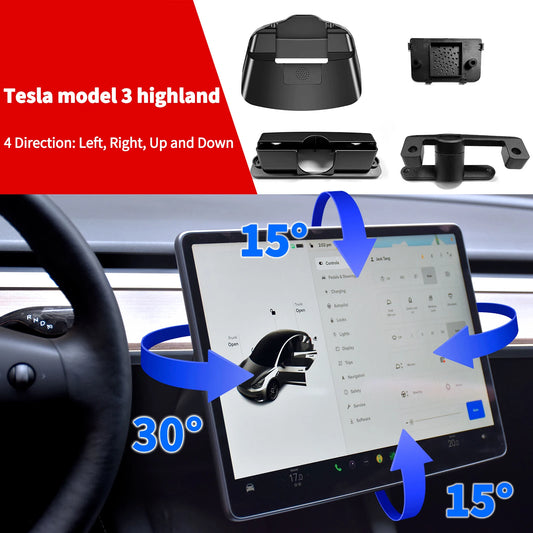 Model Y swivel Mount for Tesla Model 3 Monitor Rotate Bracket highland Tilt Screen Turn Display Moveable LHD RHD 2017 - 2024