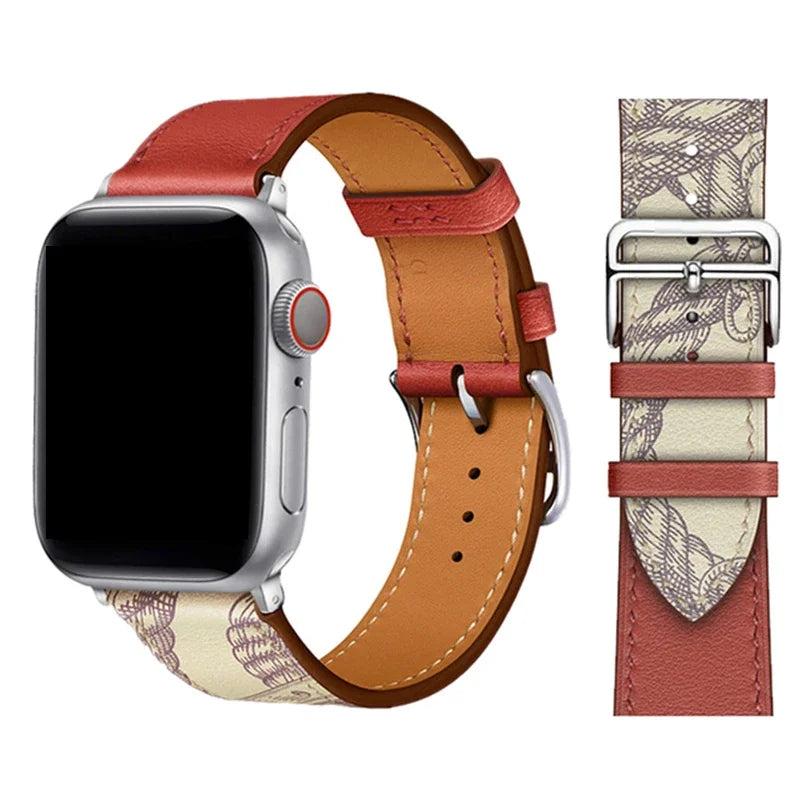 Leather Loop Band for Apple Watch Ultra 49mm 45mm 40mm Sport Strap Wristband Bracelet for IWatch Series 10 9 8 7 6 3se 42mm 46mm