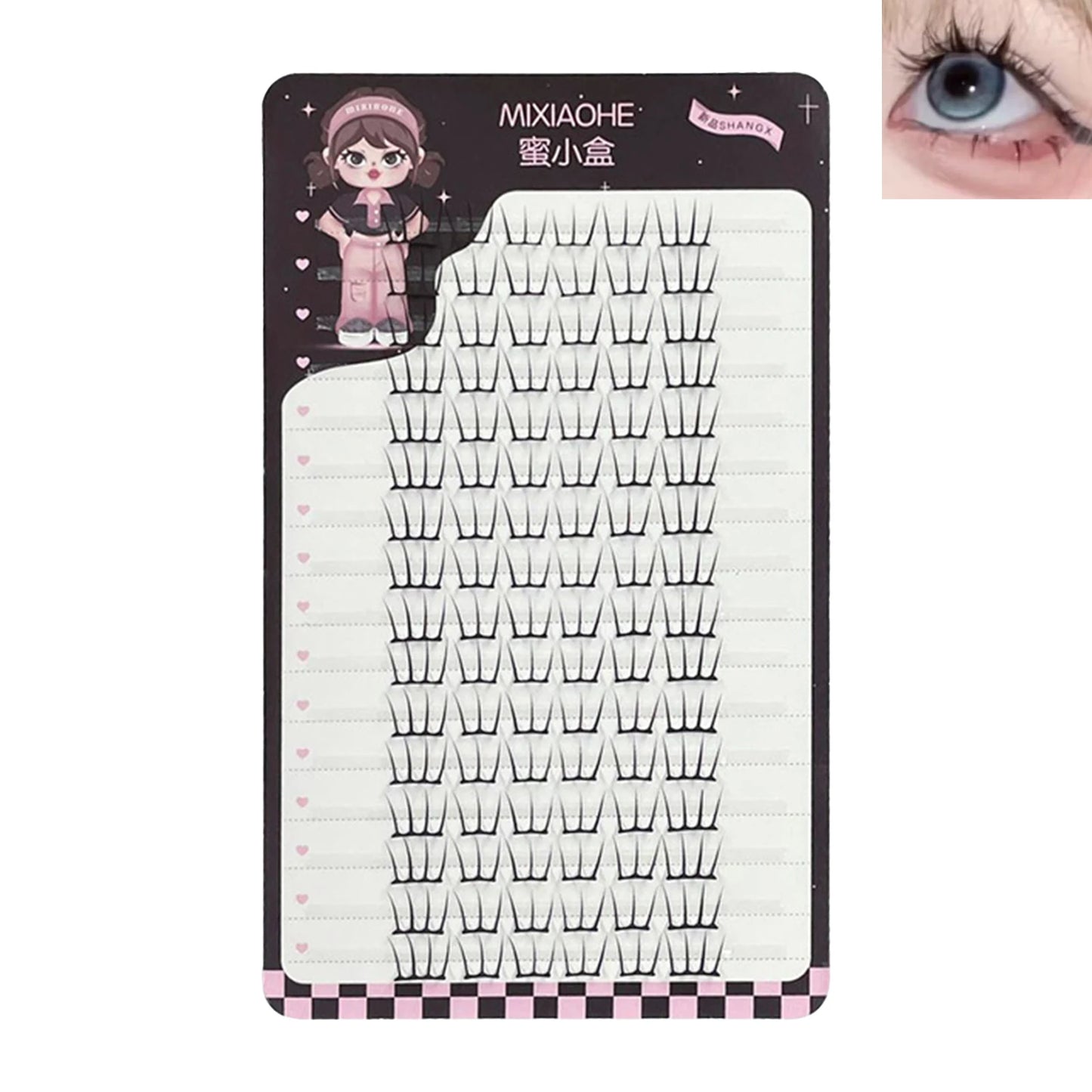 C Curl Natural False Eyelashes Mixed Wispy Lash Segmentation Comic Lash Clusters For Party Weddings Or Dates