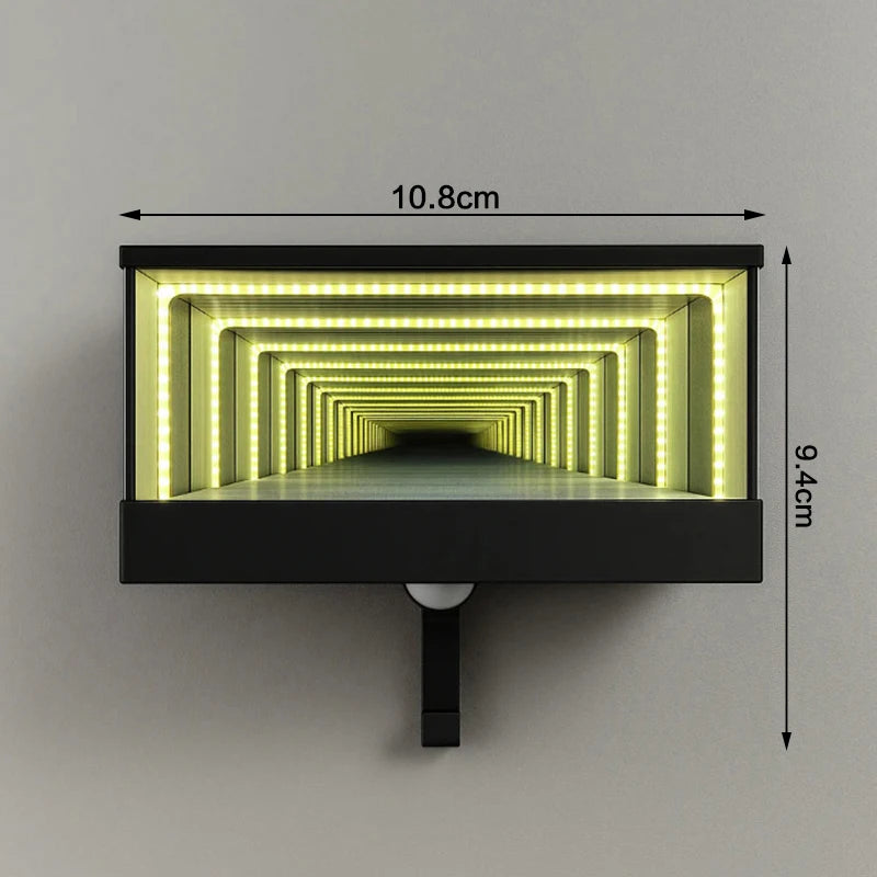 LED Light Featured Key Rack for Garage; Infinity Mirror Design; Ideal for Car Lovers; Simplifies Entry Point; Contains 1PC.