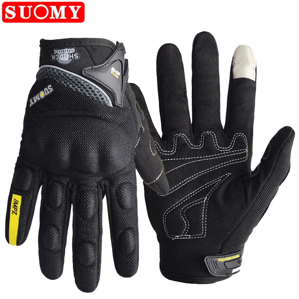 SUOMY Women Purple Motorcycle Gloves Touch Screen Full Finger Racing/Climbing/Cycling/Riding Sport Windproof Motocross Gloves
