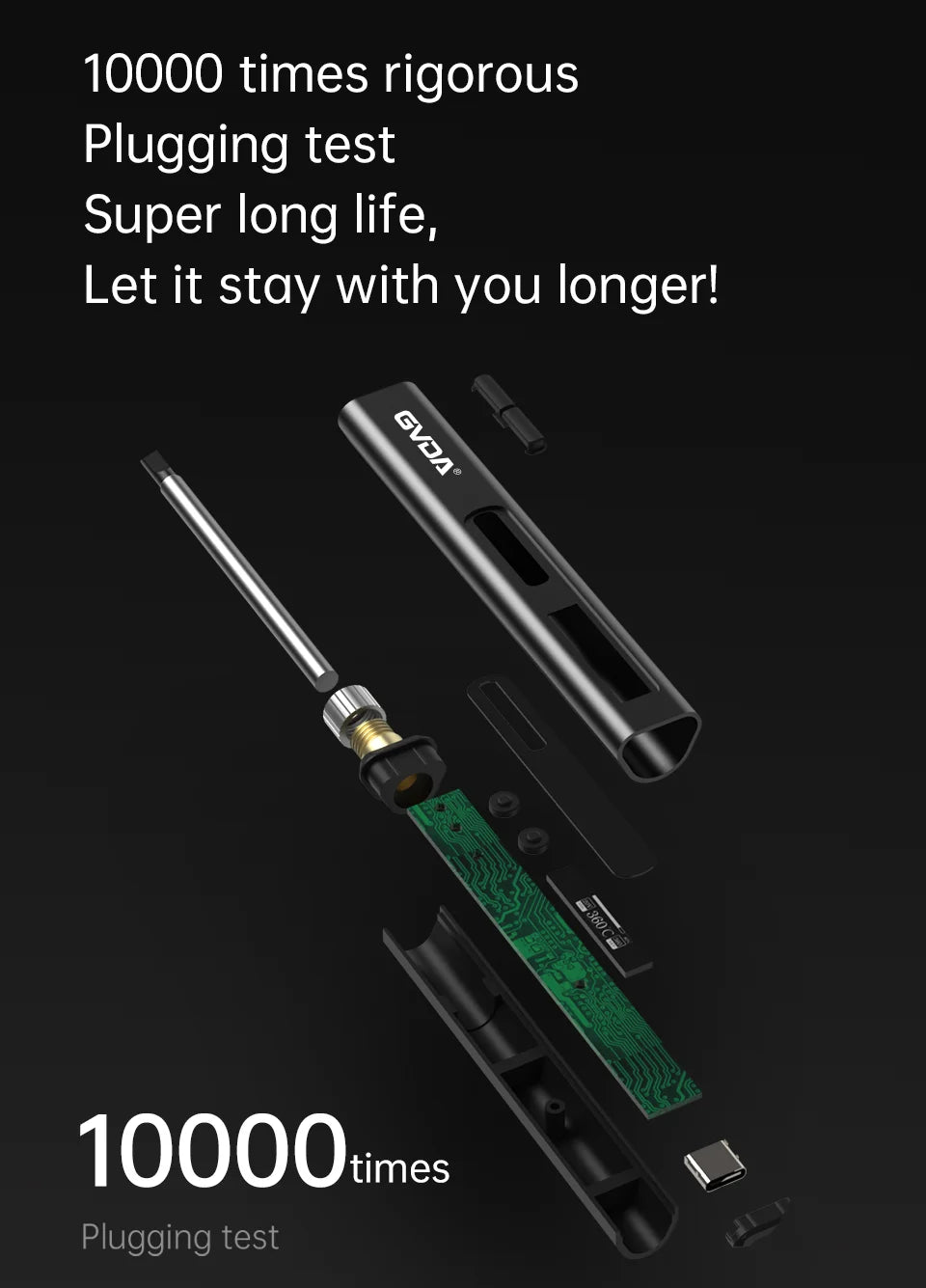 GVDA Smart Electric Soldering Iron 65W Adjustable Constant Temperature Fast Heat Portable Soldering Iron Station Kits with Tips