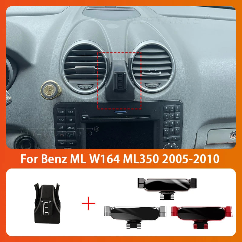 Car Mobile Phone Holder For Mercedes Benz ML W164 ML350  2005-2010 360 Degree Rotating GPS Special Mount Support Accessories