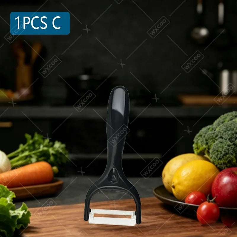 WXCOO MultiFunction Peeler Kitchen Stainless Steel Vegetable Peeler Fruit Knife 2-in-1 Bottle Opener Kitchen-Specific Peeler