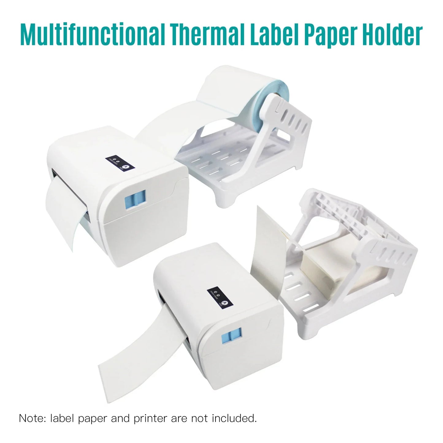 4x6 Shipping Labels Printer Rolls and Fanfold Labels 2 in 1 Work for Desktop Themal Label Sticker Detachable For Label Holder