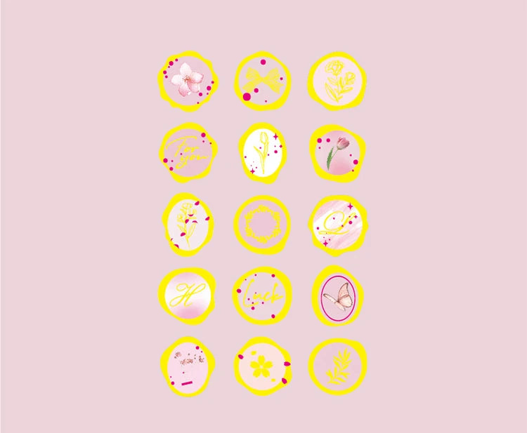 Mr.Paper 4 Style Fire Paint Seal Drip Glue Stickers Good-Looking Envelopes Sealing Paste Handbook Decoration Sticker Stationery