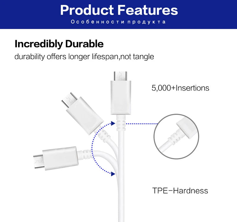 TYPE C Cable 1.2M 2M  Fast Charger Data Line For samsung Galaxy S8 S9 S10 S21 Ultra Note 8 9 10 A54 A53 5G A71 A52 A21S