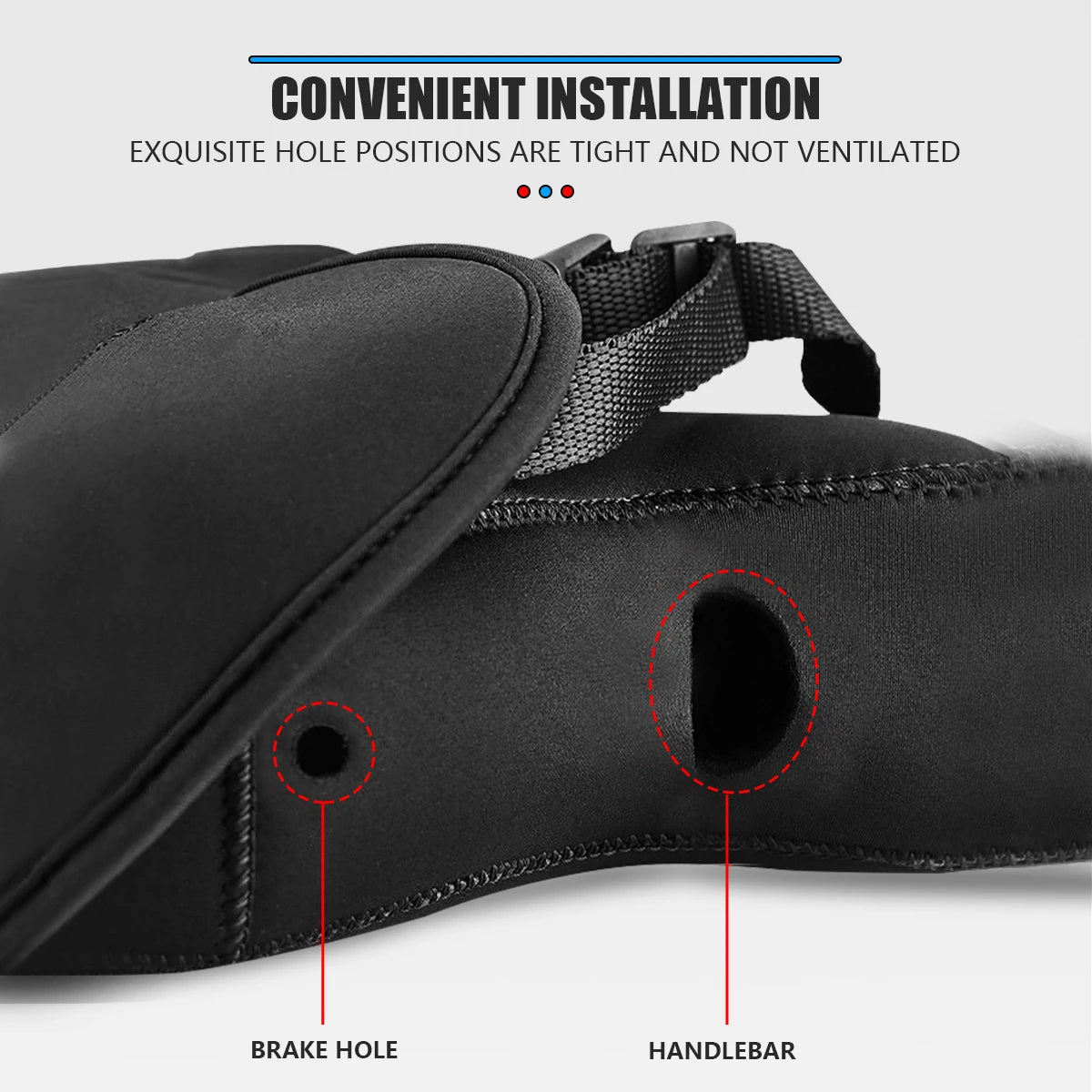 Thick Motorcycle Handlebar Muffs Protective Motorcycle Scooter ATV UTV Winter Warmer Gloves Grip Handle Bar Muff Rainproof Warm