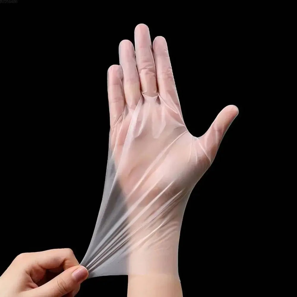 Food Grade Disposable Gloves Portable Non-Slip Acid Work Safety Cleaning Gloves Transparent TPE Latex Free Gloves Wholesale