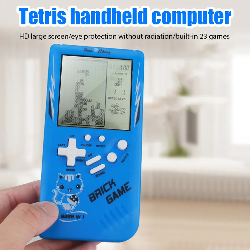 Portable Classic Electronic Game Retro Puzzle Toy Blue 3.5 Inch Large Screen Handheld Game Console Toys For Children